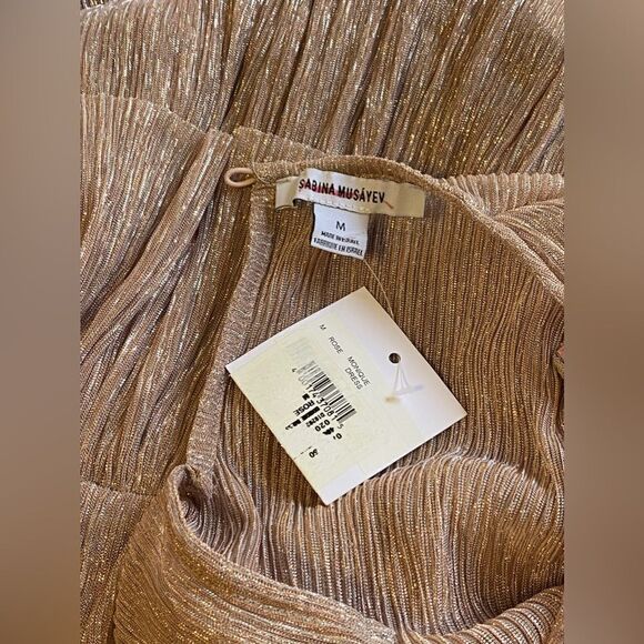 Sabina Musayev Monique Metallic Minidress size M - Picture 9 of 10